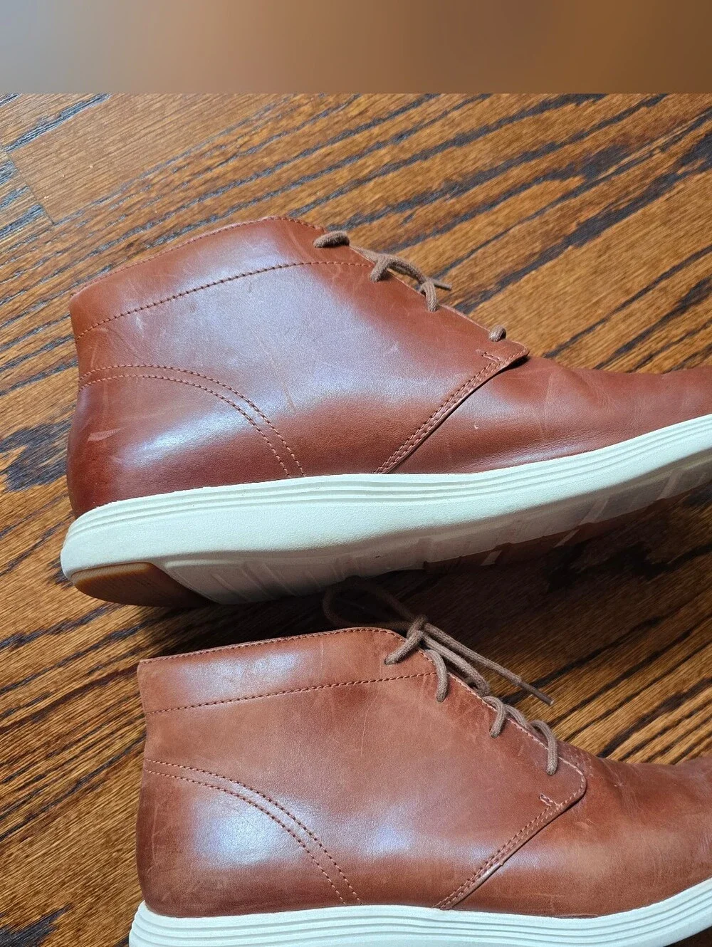 Cole Haan Grand Tour Chukka Boots Mens 10.5 Brown Leather Business Casual Modern